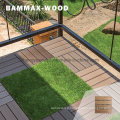 Barefoot Friendly Crack Free Outdoor Patio/ Balcony/ Garden Floor Interlocking Tile Anti-Slip Plastic Wood Tiles WPC Composite Deck Tiles